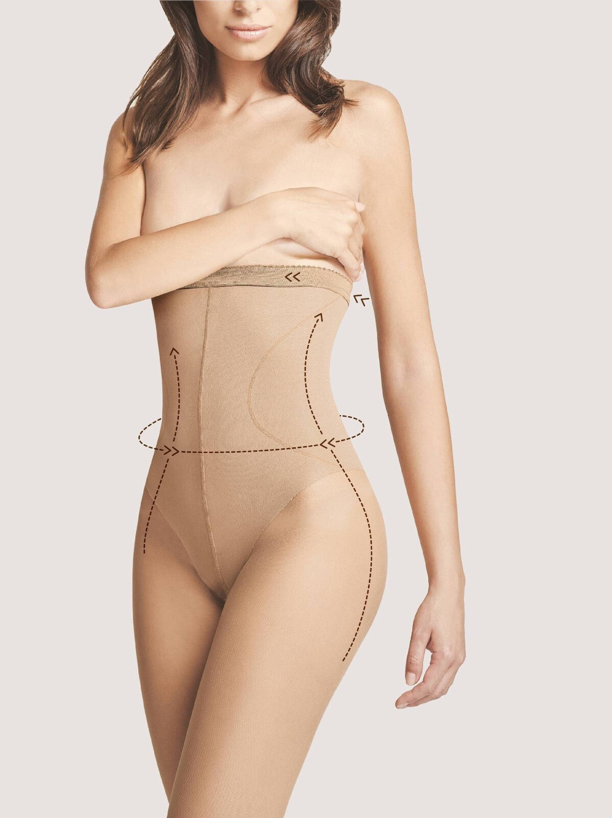Fiore High Waist Bikini Quality Slimming Hourglass Shaping Tights 20 40 Denier
