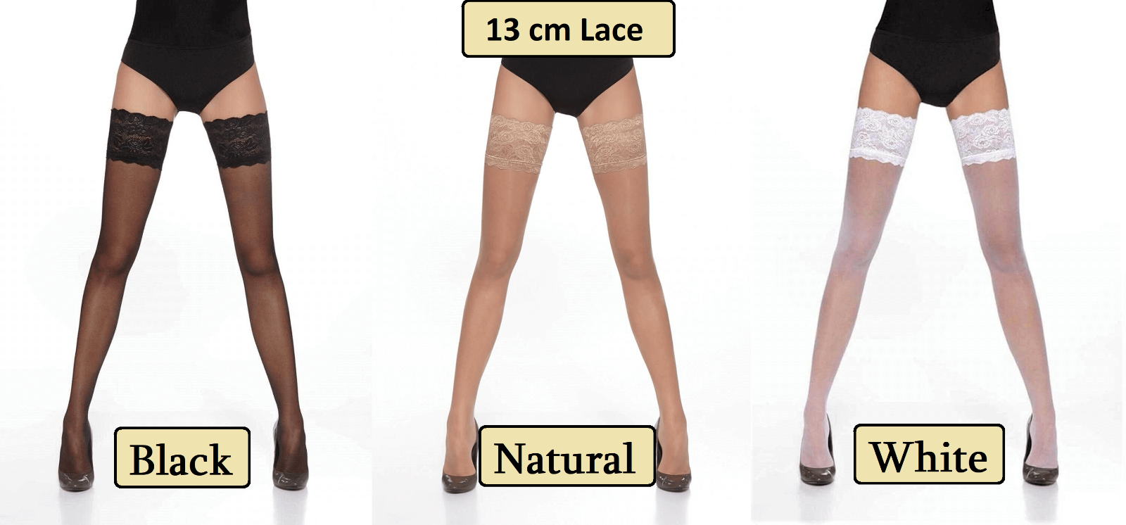 Sexy Hold Up Stockings Gorgeous Deep Lace Quality Stay Ups 20 Den Denier Colours